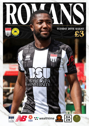 Matchday Programme v Torquay Utd - Tuesday 20 August 2024